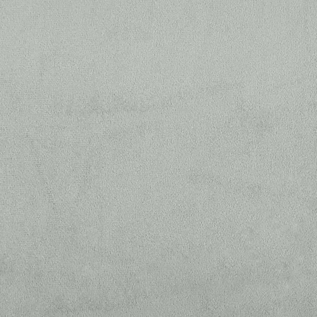 vidaXL Sillón de terciopelo gris claro 60 cm