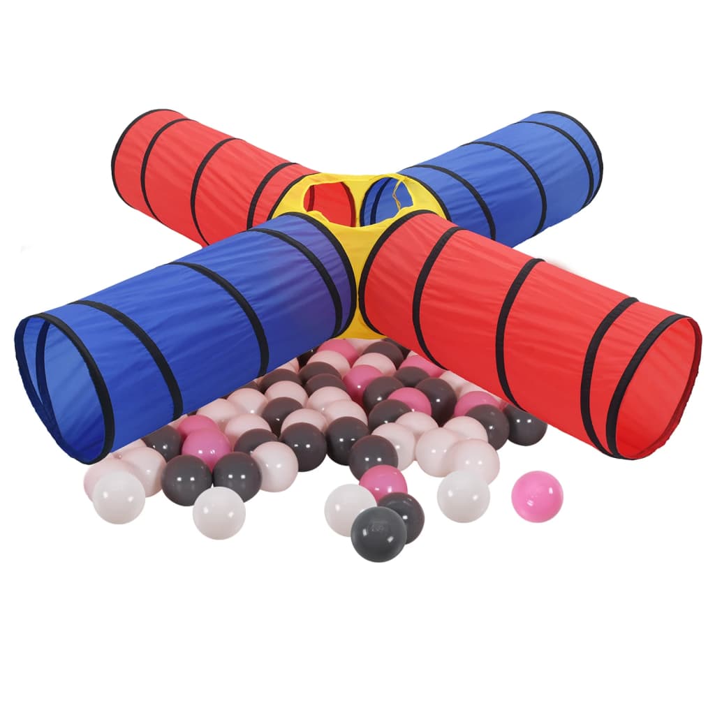 vidaXL Túnel de juegos para niños con 250 bolas multicolor
