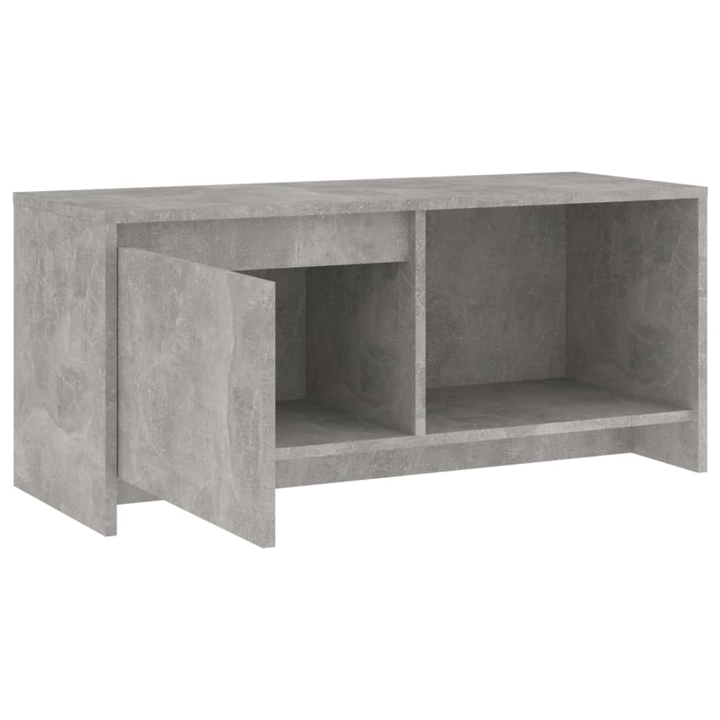 vidaXL Mueble para TV madera contrachapada gris hormigón 90x35x40 cm
