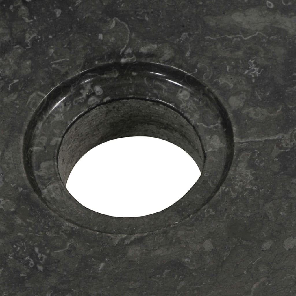 vidaXL Mueble tocador madera teca maciza con lavabo de mármol negro