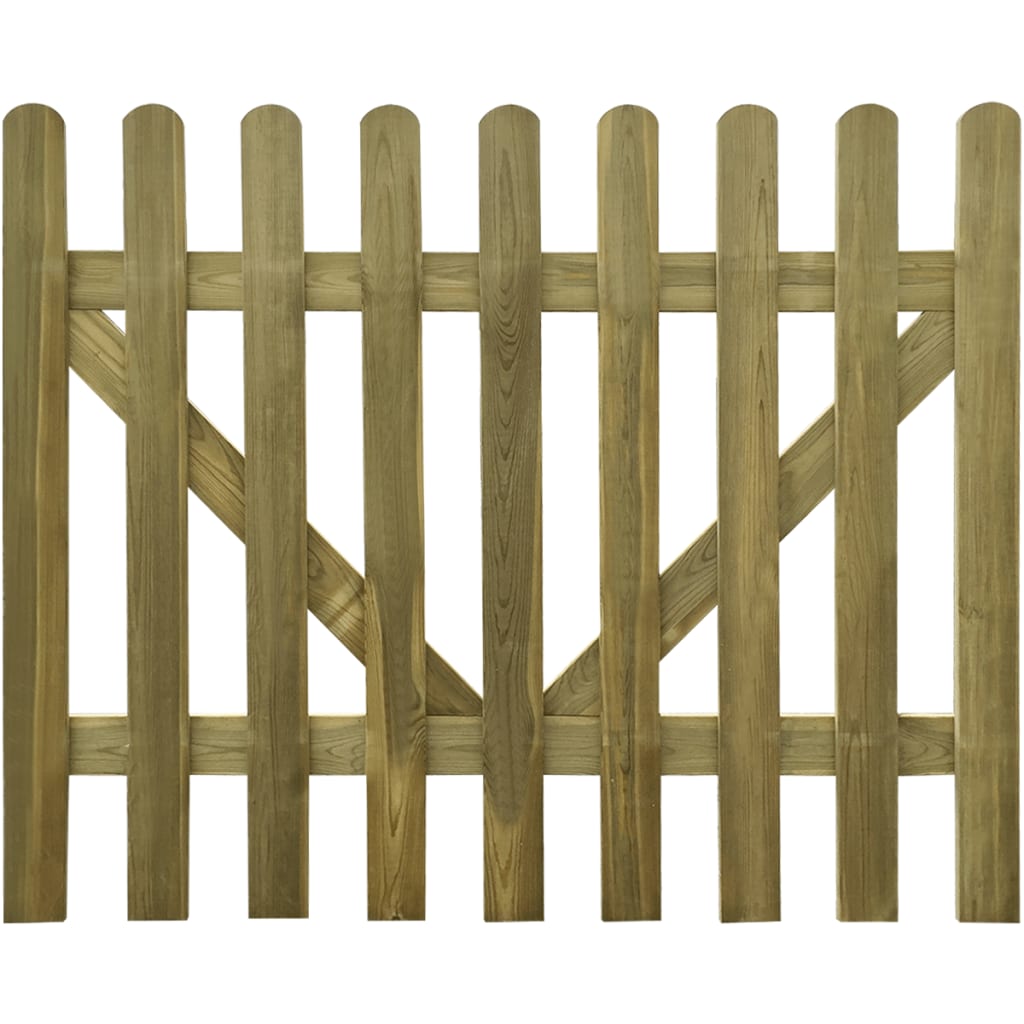 vidaXL Puerta de valla 2 unidades madera impregnada 300x120 cm