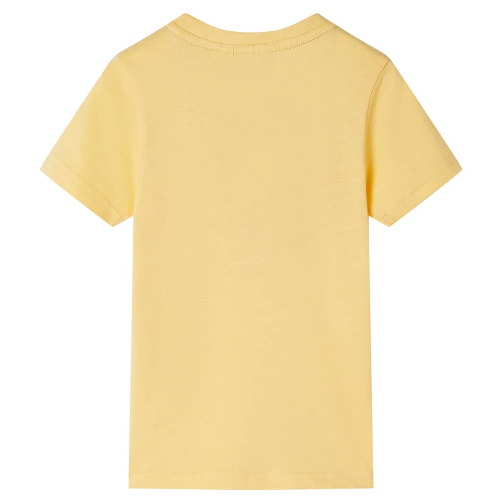 Camiseta infantil de manga corta amarillo 92