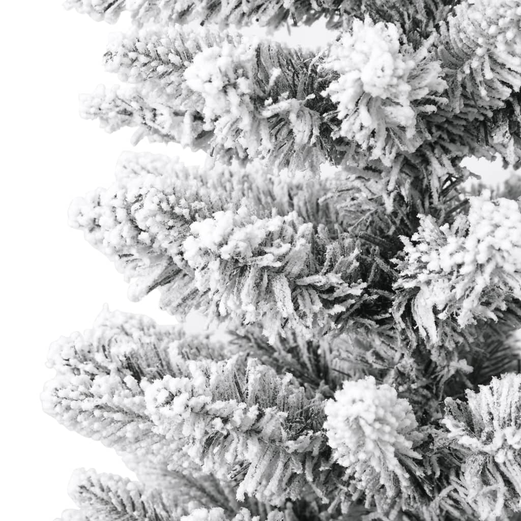 vidaXL Árbol de Navidad artificial estrecho con nieve PVC y PE 150 cm