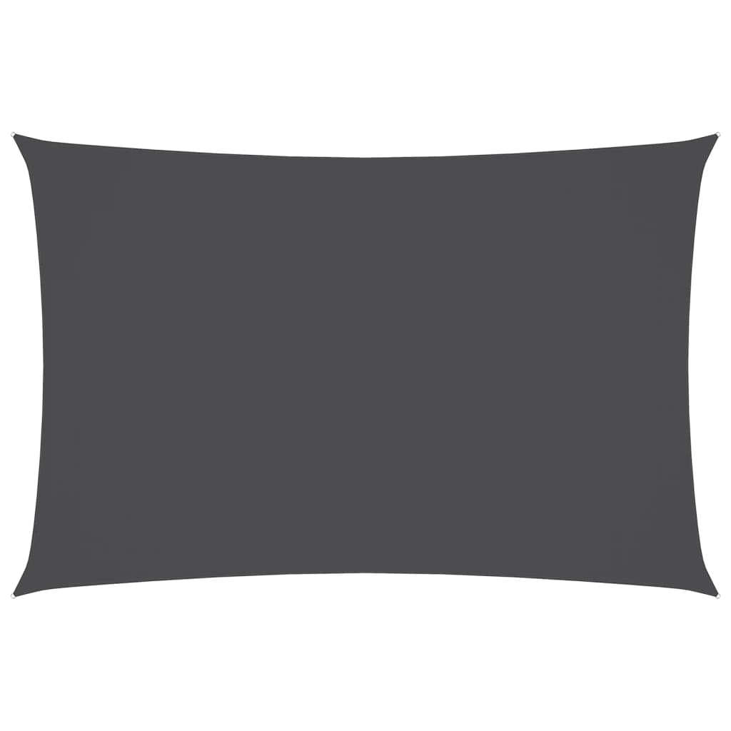 vidaXL Toldo de vela rectangular tela Oxford gris antracita 6x8 m