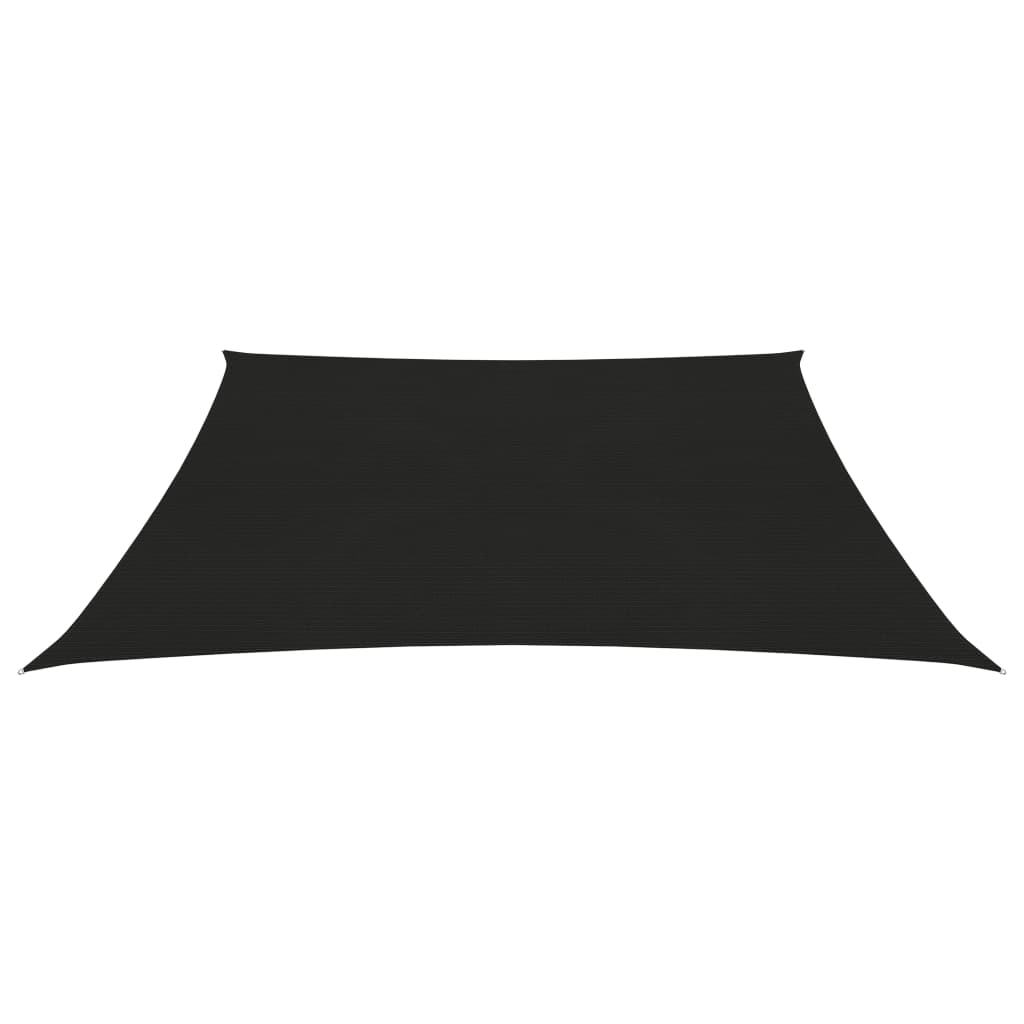 vidaXL Toldo de vela negro HDPE 160 g/m² 2,5x3 m