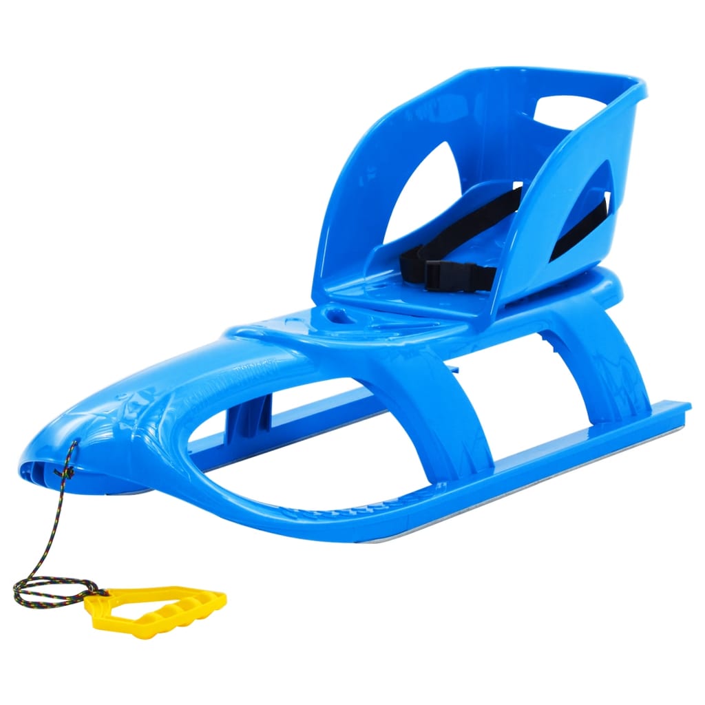 vidaXL Trineo con asiento polipropileno azul 102,5x40x23 cm