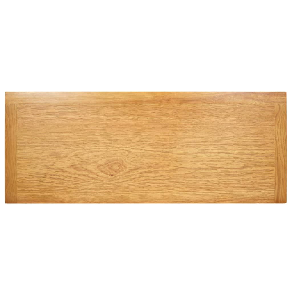 vidaXL Mueble para el televisor de madera maciza de roble 90x35x48 cm