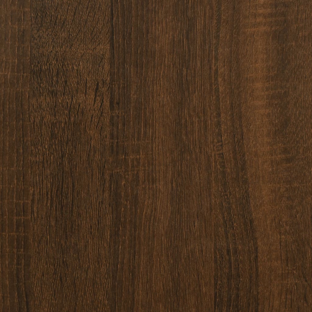 vidaXL Escritorio de madera contrachapada marrón roble 100x55x75 cm