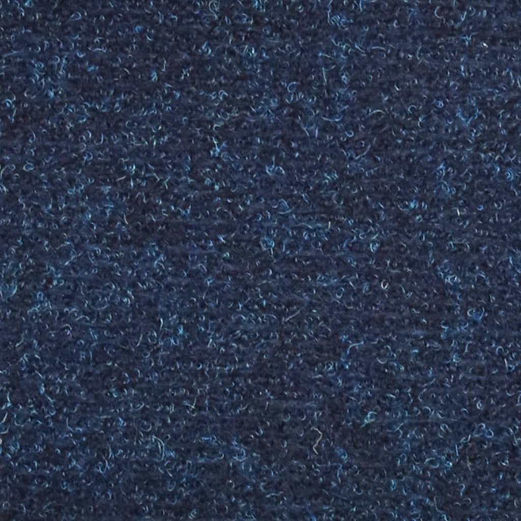 vidaXL Alfombrilla autoadhesiva escalera 15 uds 65x21x4 cm azul marino