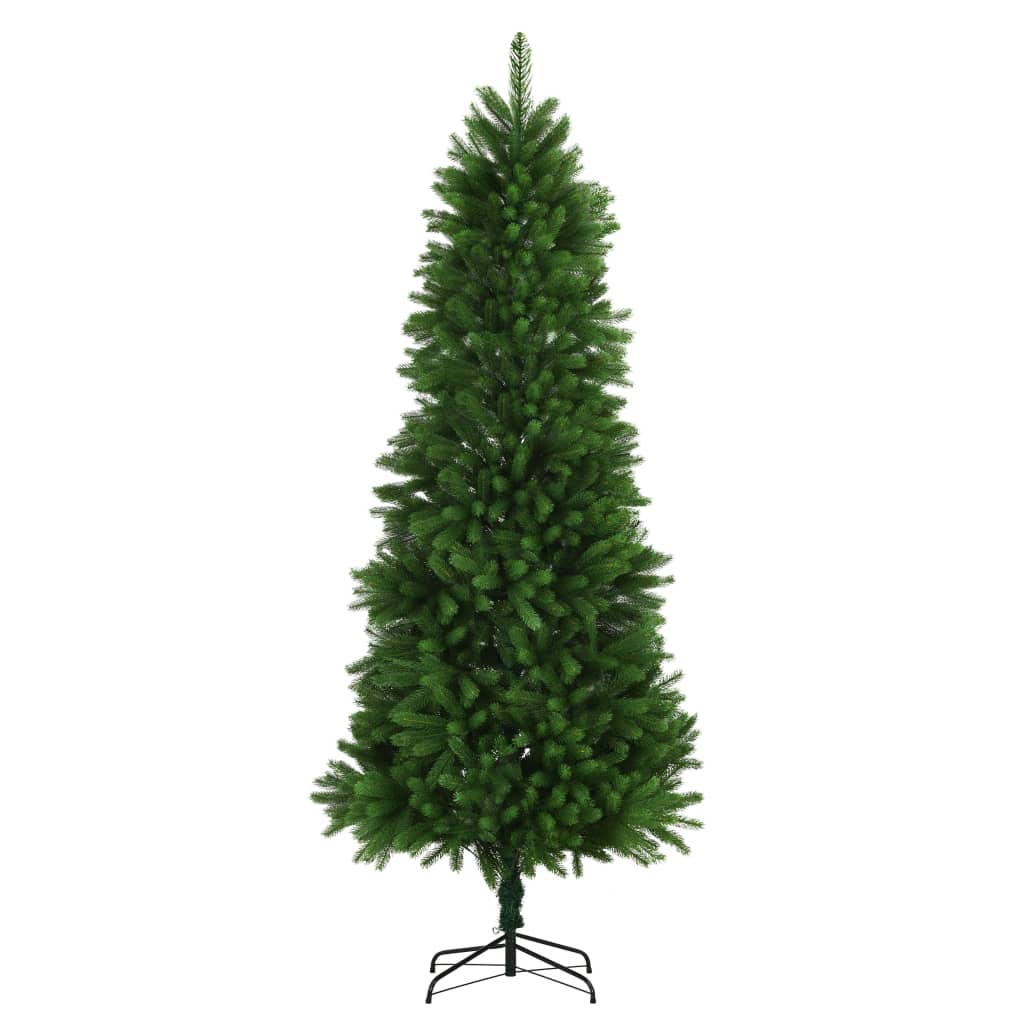 vidaXL Árbol de Navidad artificial hojas realistas verde 240 cm