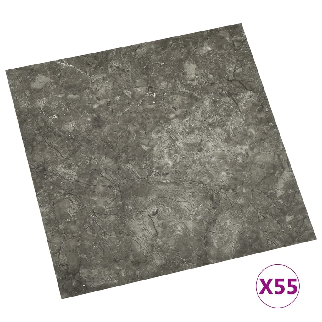 vidaXL Lamas para suelo autoadhesivas 55 piezas PVC 5,11 m² gris