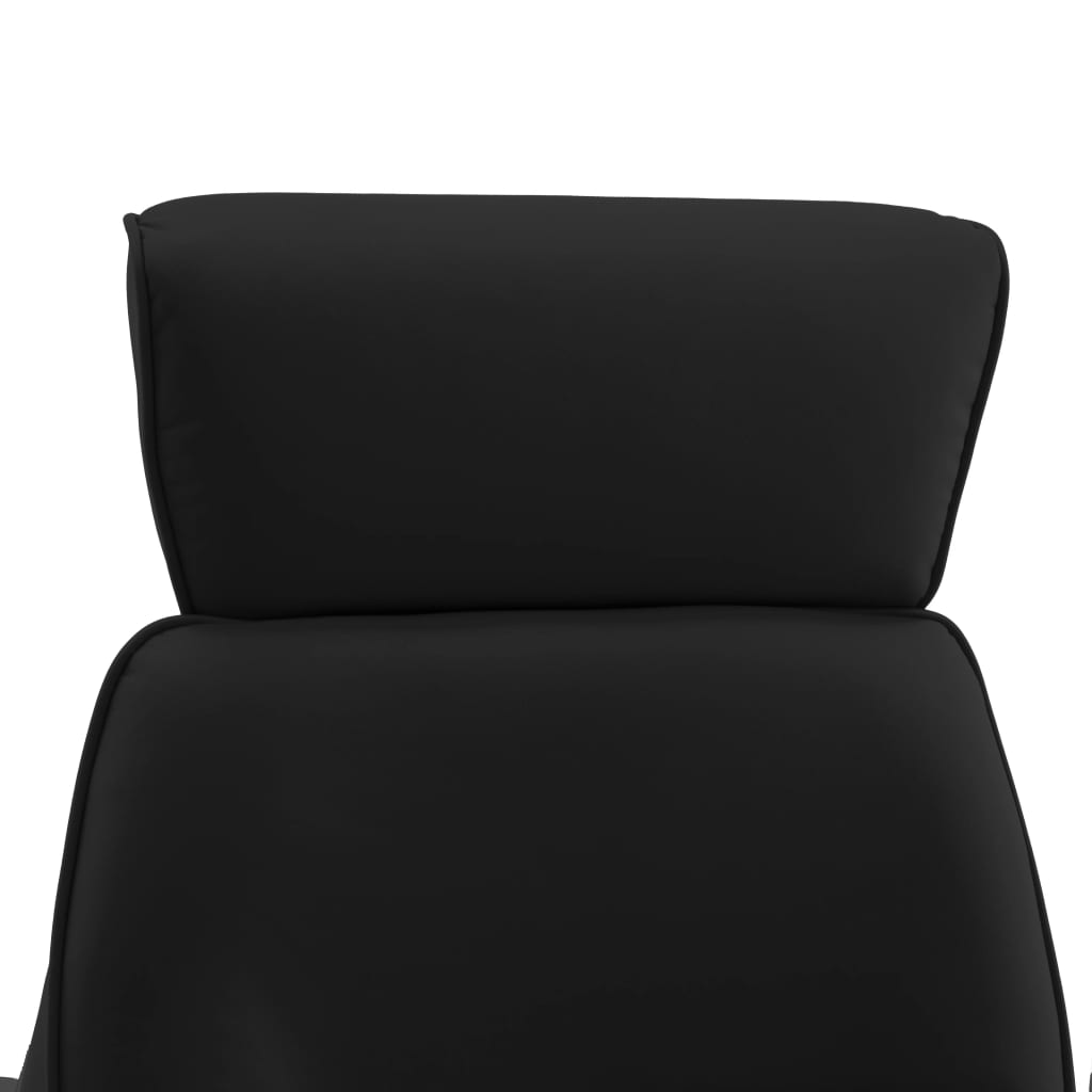 vidaXL Sillón reclinable con reposapiés cuero sintético negro