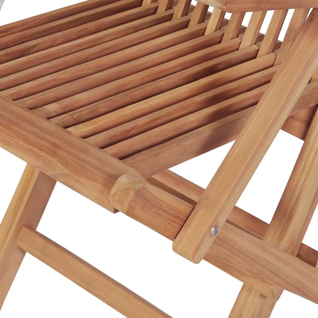 vidaXL Set de comedor de jardín plegable 5 piezas madera maciza teca
