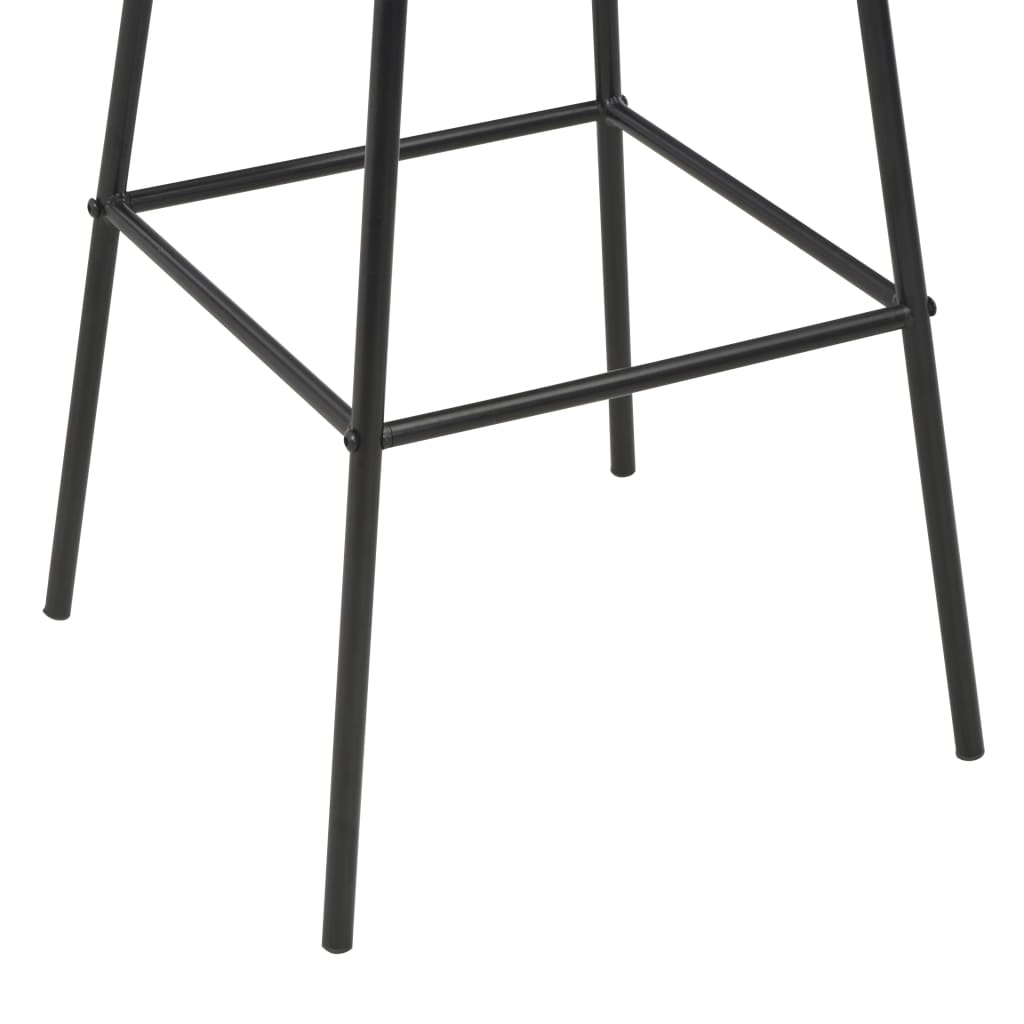 vidaXL Conjunto de mesa alta y taburetes 3 piezas acero negro y marrón
