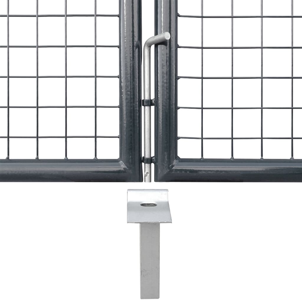 vidaXL Puerta de malla de jardín acero galvanizado antracita 300x175cm