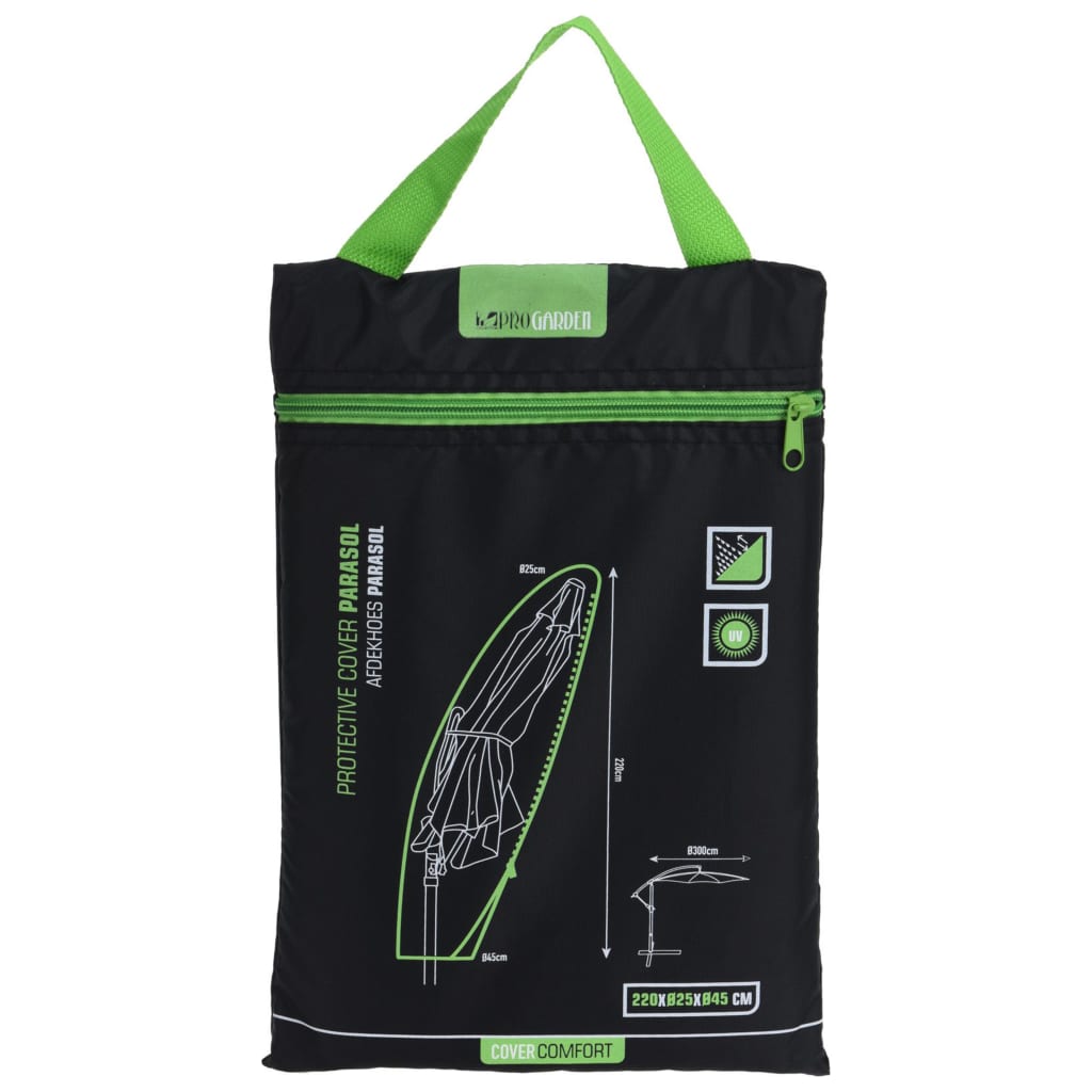 ProGarden Funda para sombrilla negra 25x45x220 cm |