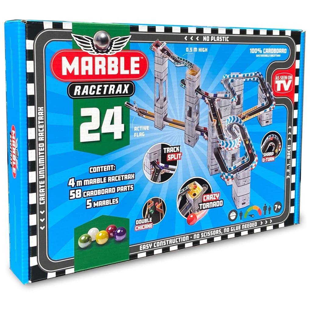 Marble Racetrax Circuito de canicas Set 24 hojas 4 m | vidaXL.es