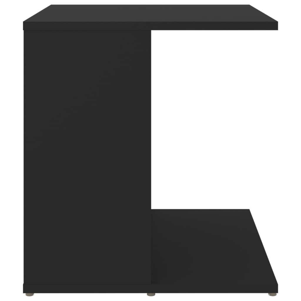 vidaXL Mesa auxiliar de madera contrachapada negro 45x45x48 cm