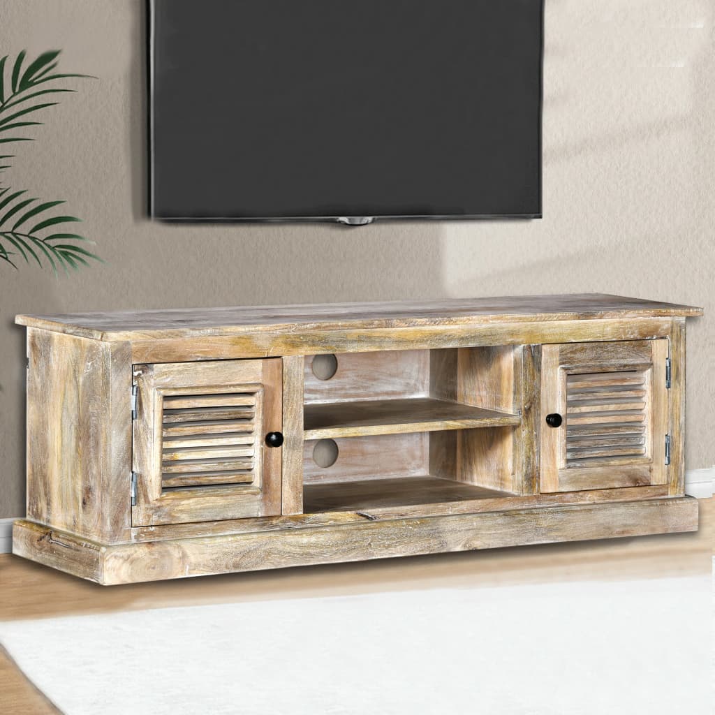 vidaXL Mueble para la TV de madera maciza de mango