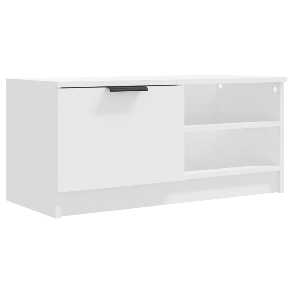 vidaXL Mueble para TV madera contrachapada blanco 80x35x36,5 cm
