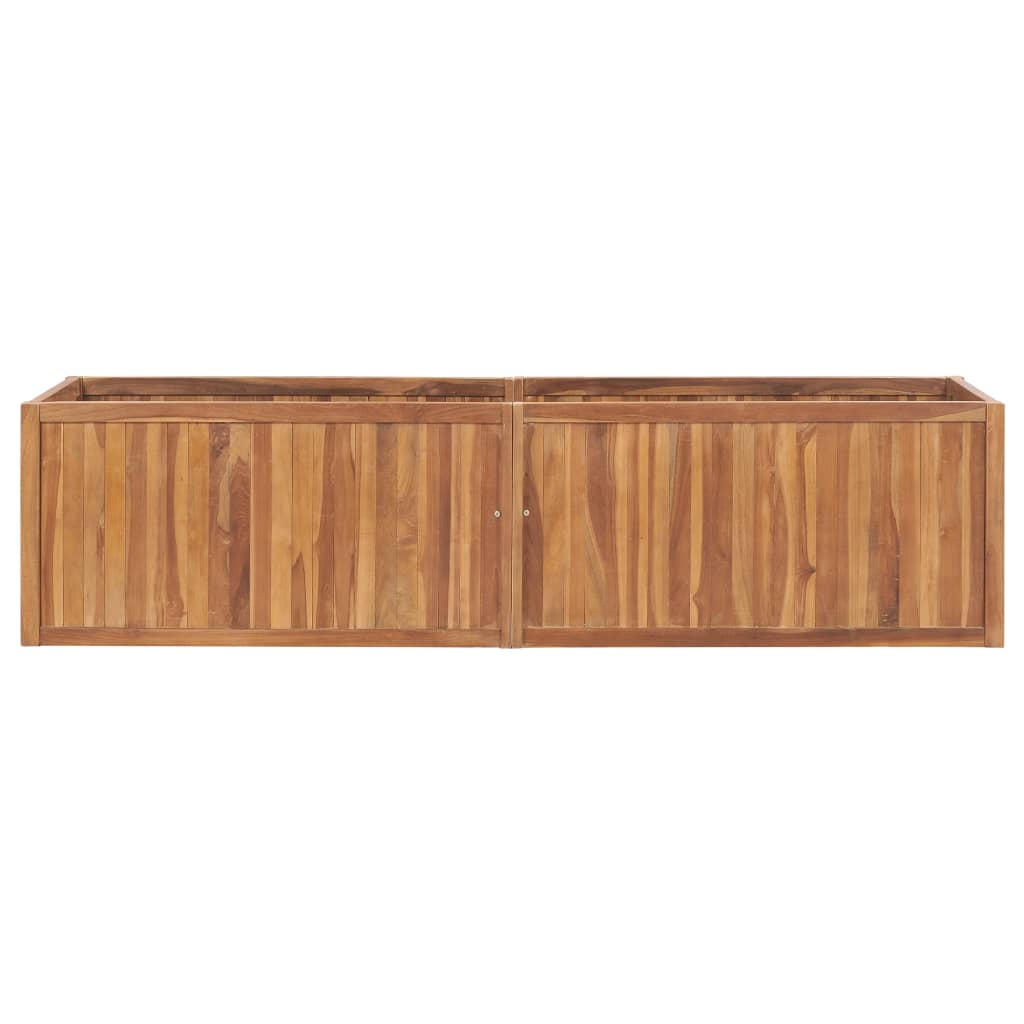 vidaXL Arriate de madera maciza de teca 200x50x50 cm