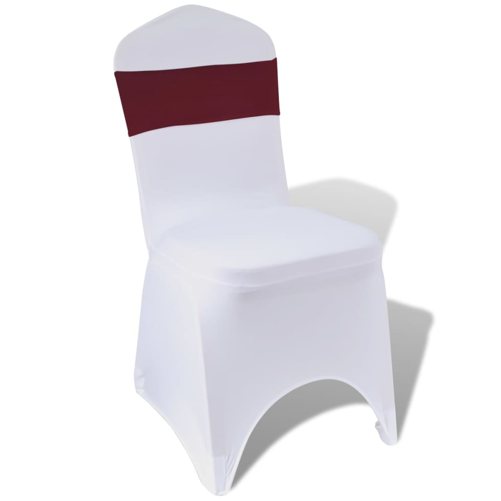 Moño decorativo elástico para sillas con hebilla 25 pzas Burdeos