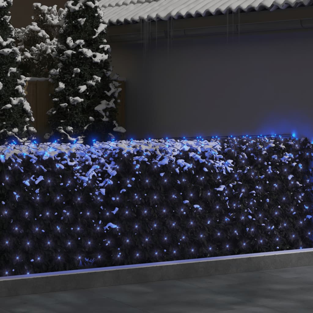 vidaXL Red de luces de Navidad 306 LEDs azul 3x3 m interior/exterior