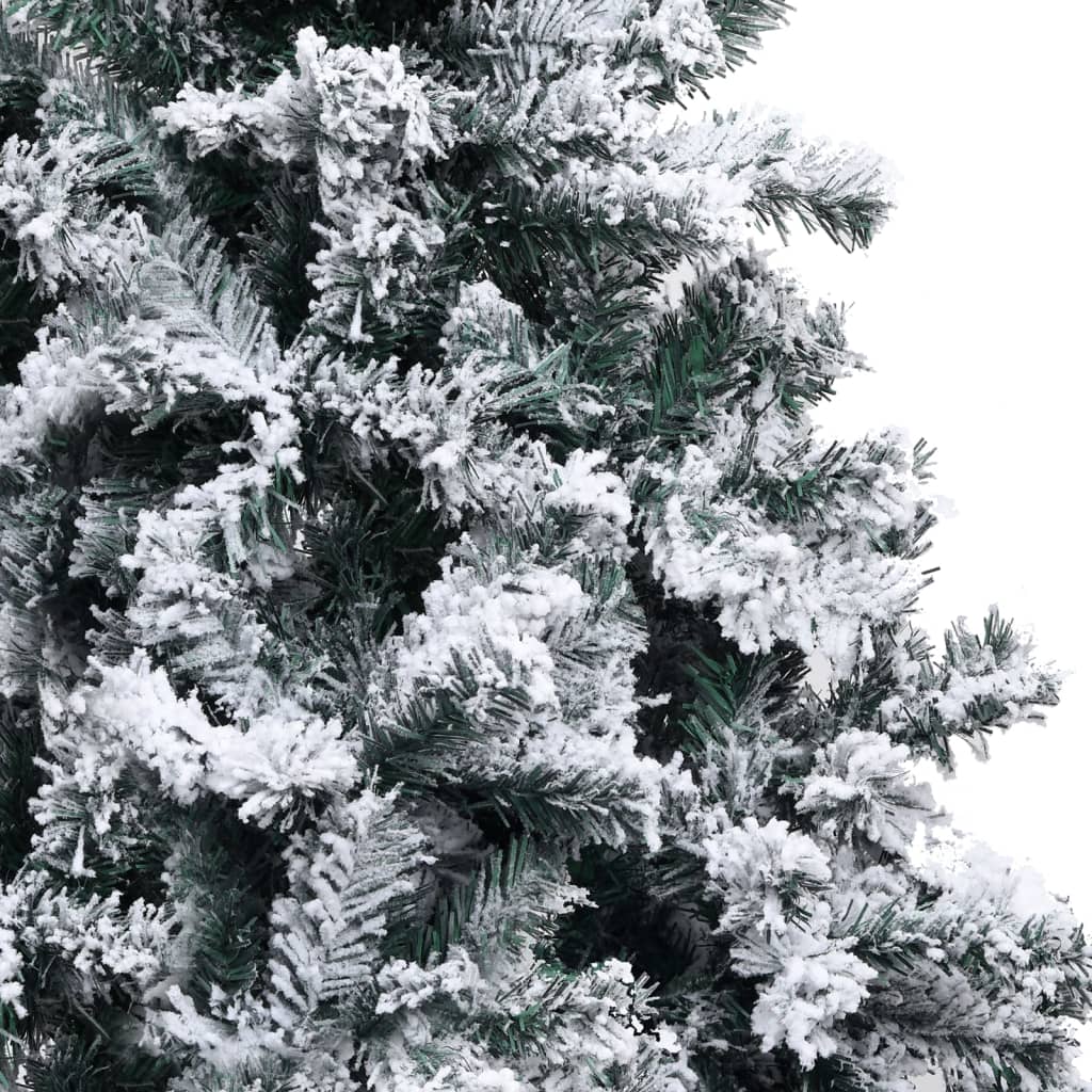 vidaXL Árbol de Navidad delgado con luces y bolas verde 120 cm