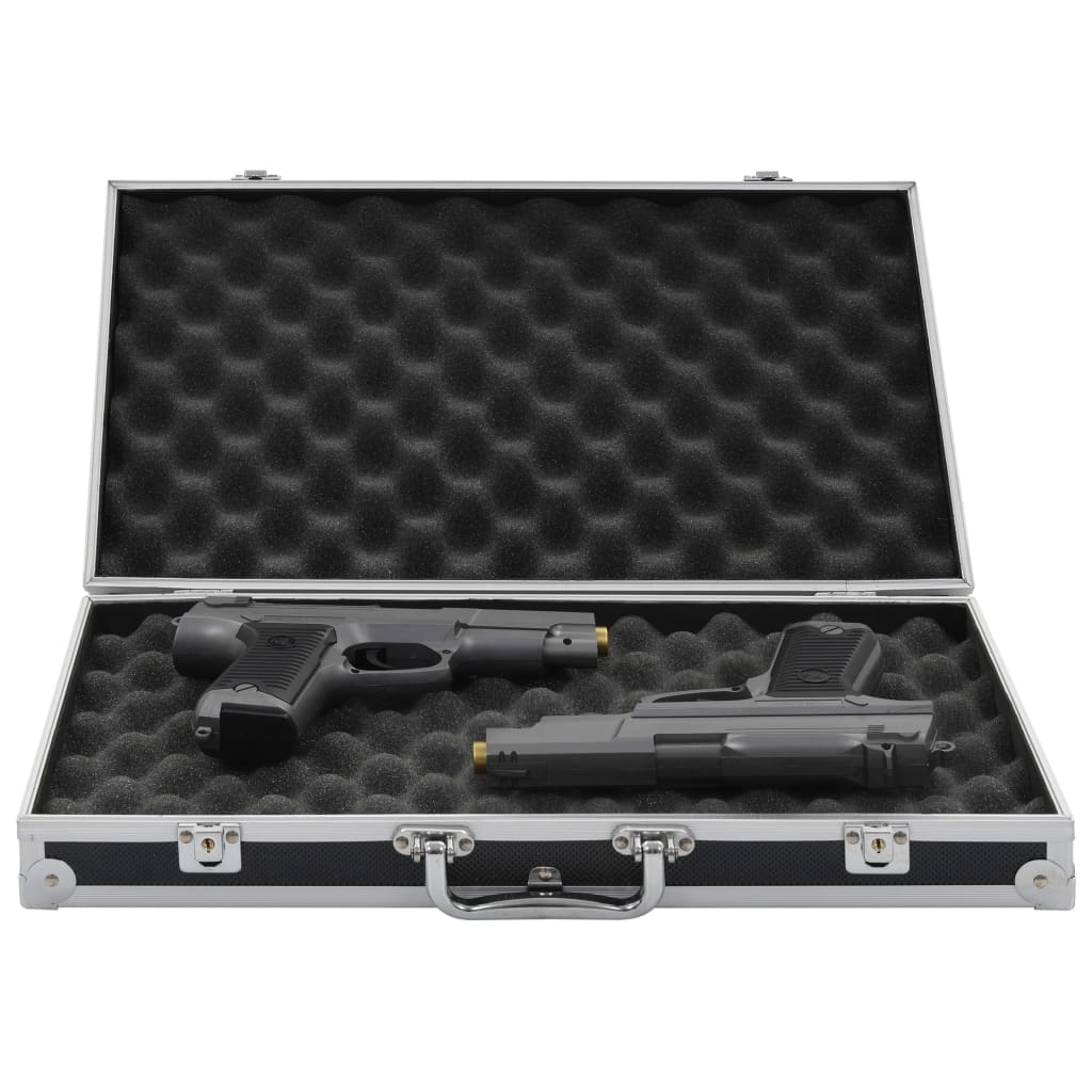 vidaXL Maletín para armas de aluminio y ABS negro