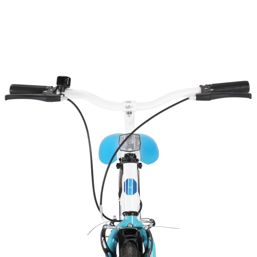 vidaXL Bicicleta de niño 24 pulgadas azul y blanca