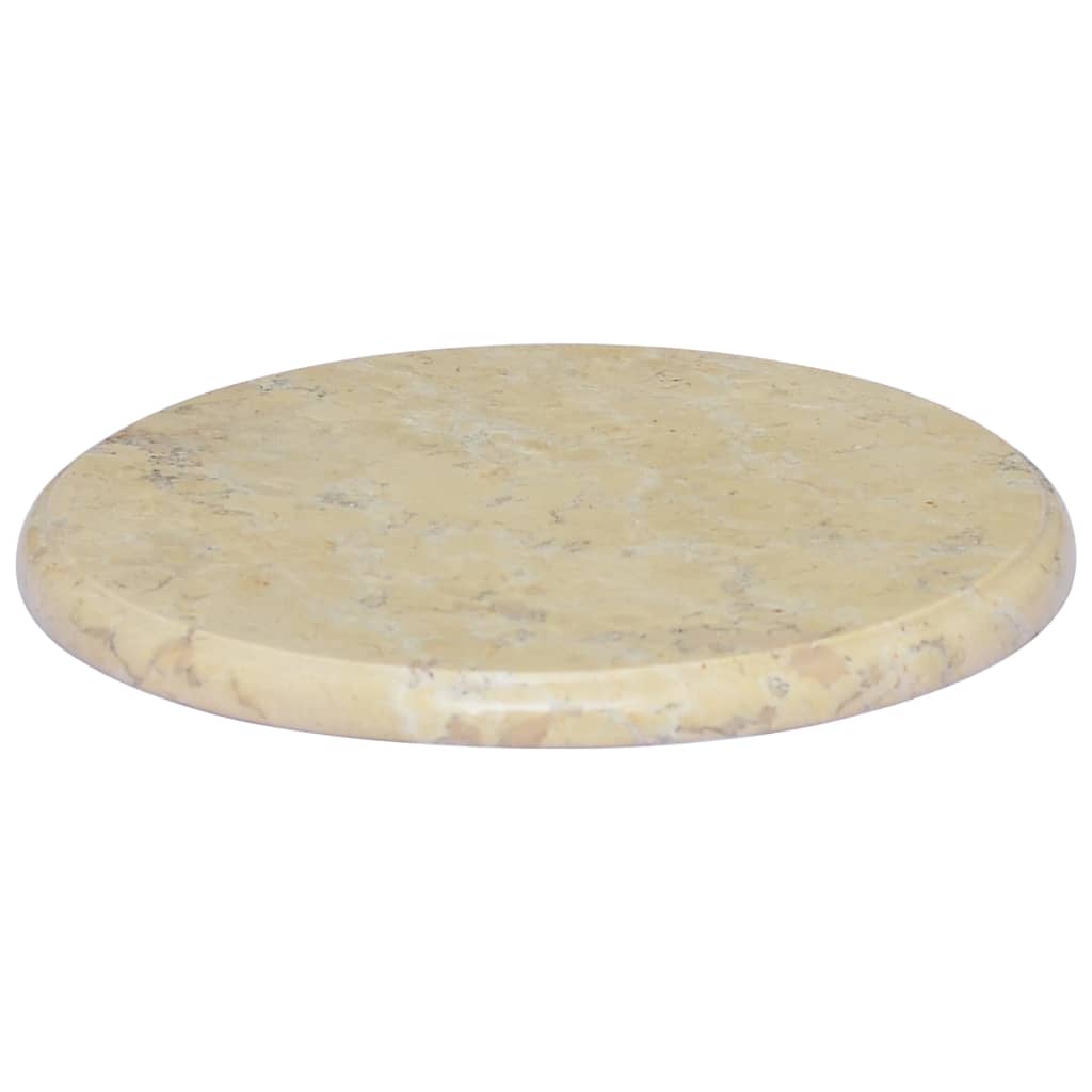 vidaXL Tablero para mesa mármol color crema Ø40x2,5 cm