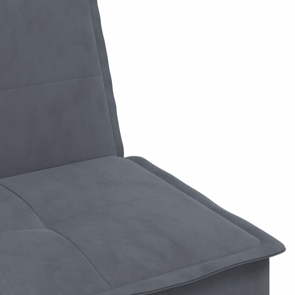 vidaXL Sofá cama en forma de L terciopelo gris oscuro 255x140x70 cm