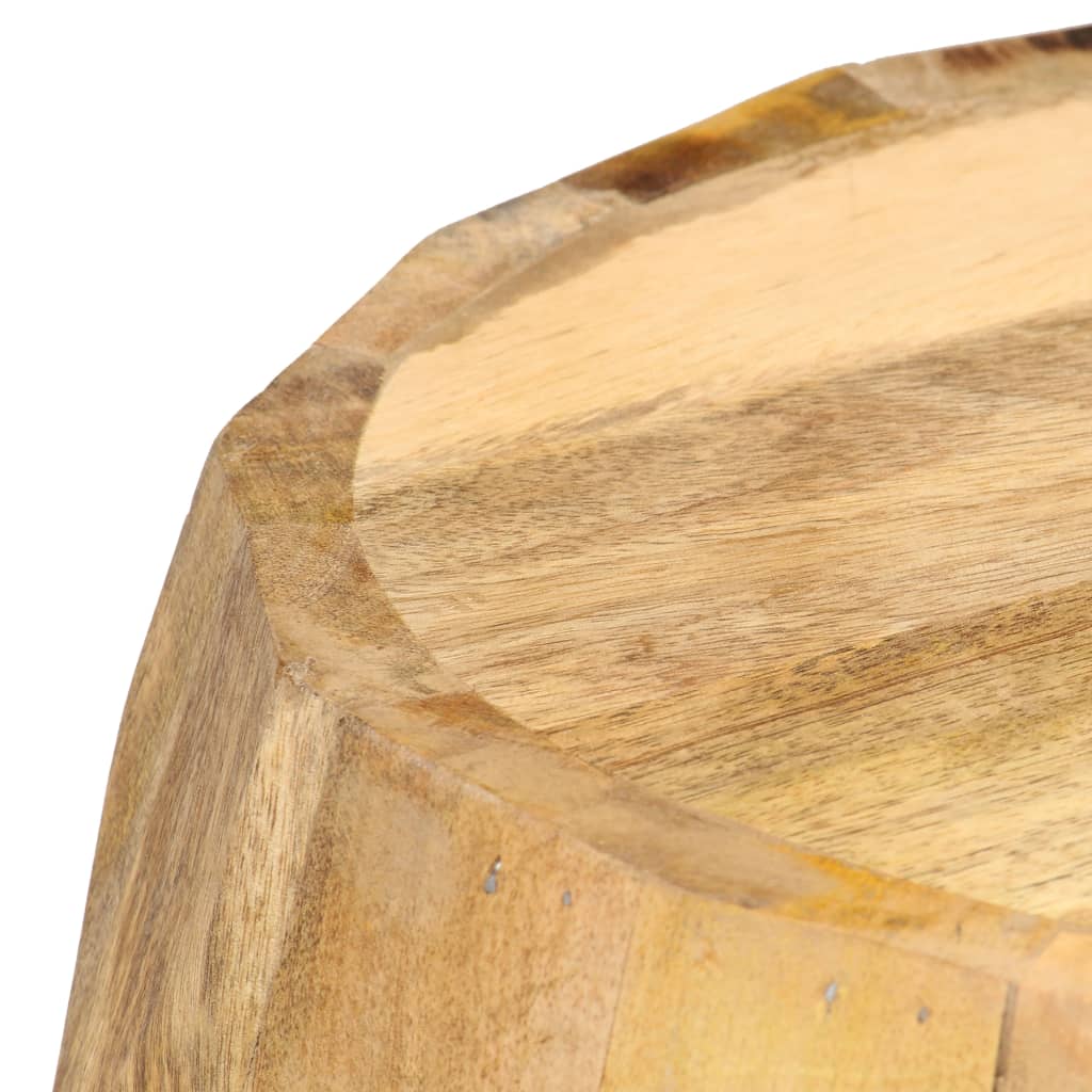vidaXL Taburete en forma de tambor madera maciza de mango