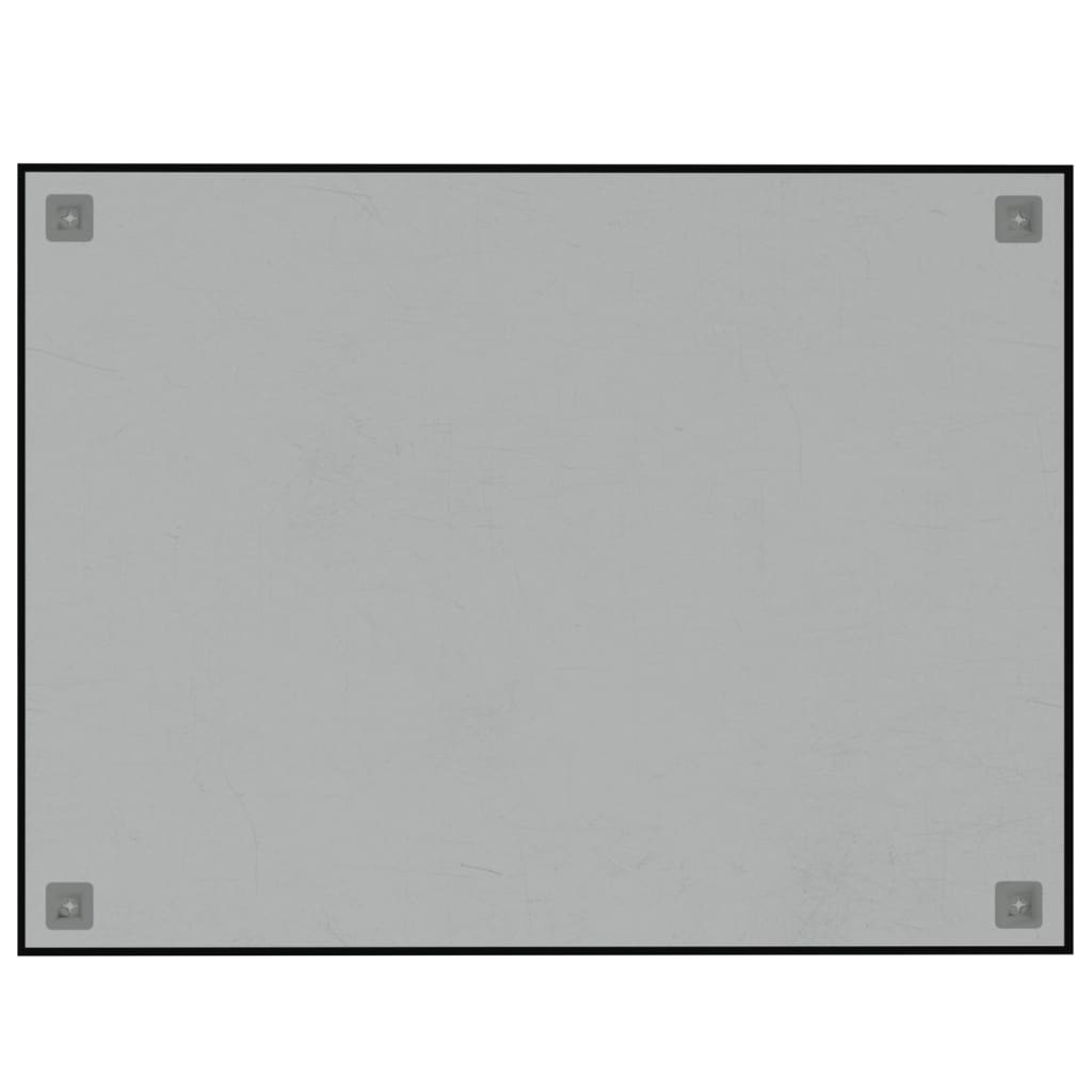 vidaXL Pizarra magnética de pared vidrio templado negro 80x60 cm