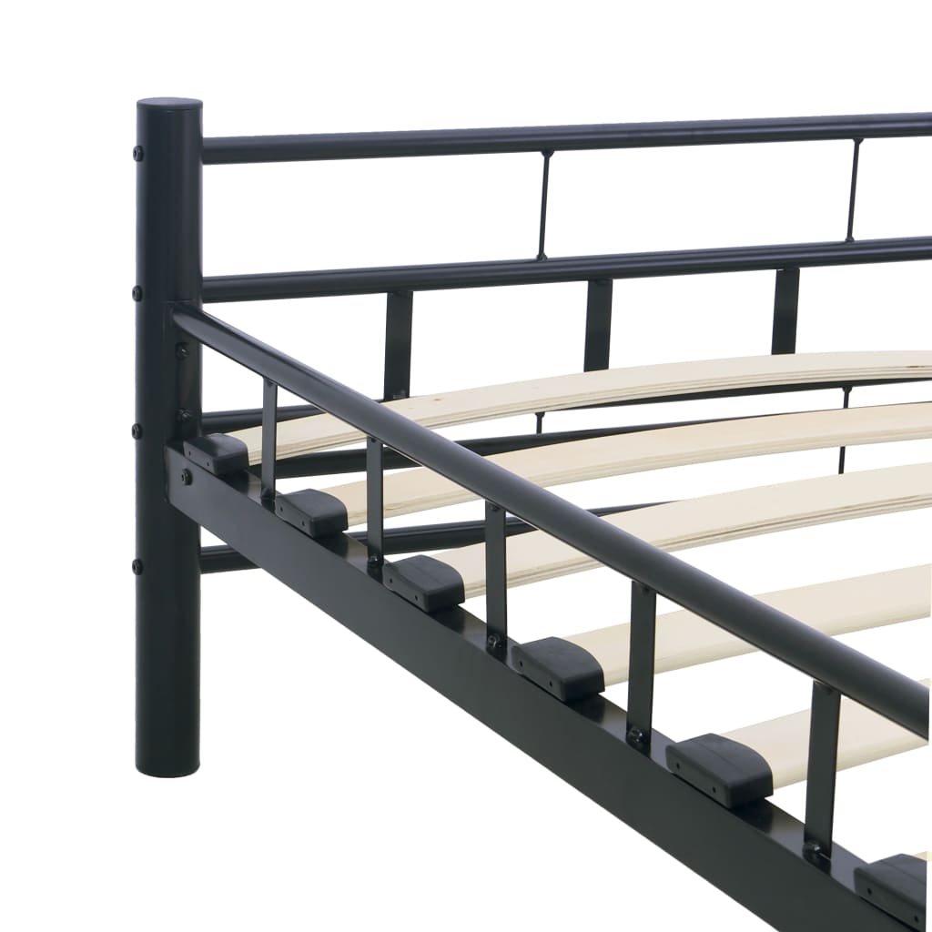 vidaXL Estructura de cama de acero negra 140x200 cm