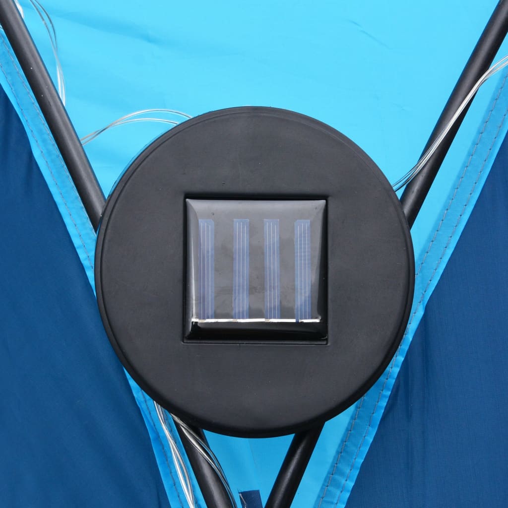 vidaXL Carpa de celebraciones con LED y 4 paredes azul 3,6x3,6x2,3 m