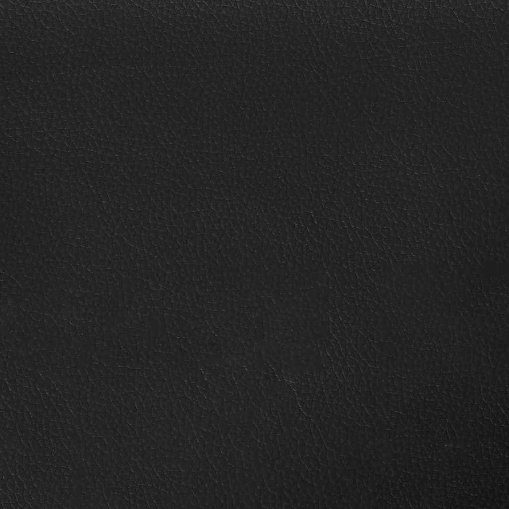 vidaXL Sofá de 2 plazas con cojines cuero sintético negro 120 cm