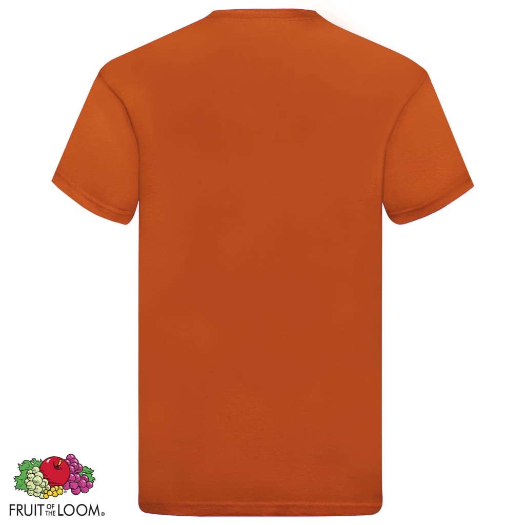 Fruit of the Loom Camisetas originales 5 uds naranja 3XL algodón
