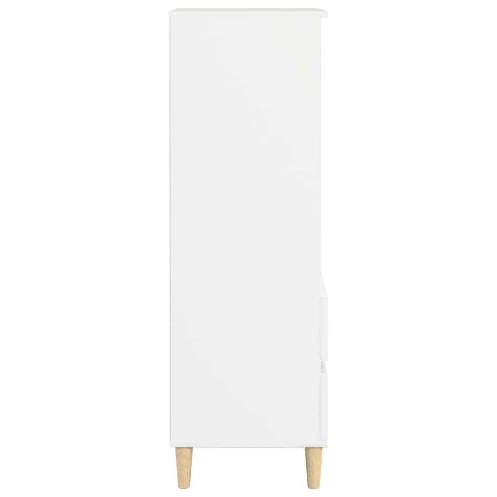 vidaXL Aparador alto madera contrachapada blanco 40x36x110 cm