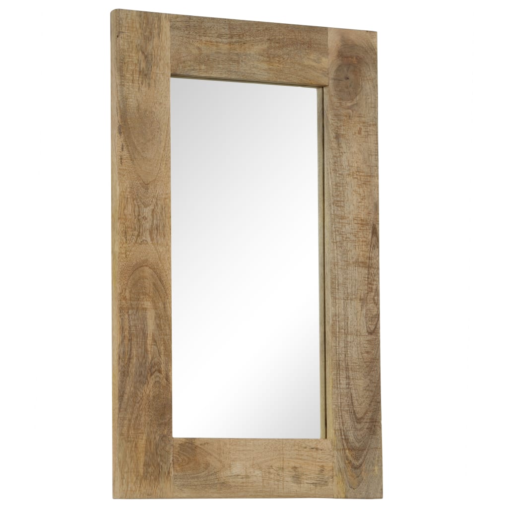 vidaXL Espejo de madera maciza de mango 50x80 cm