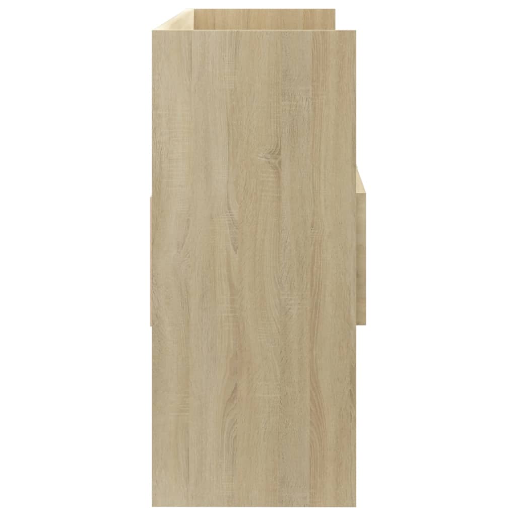 vidaXL Aparador de madera contrachapada roble Sonoma 105x30x70 cm
