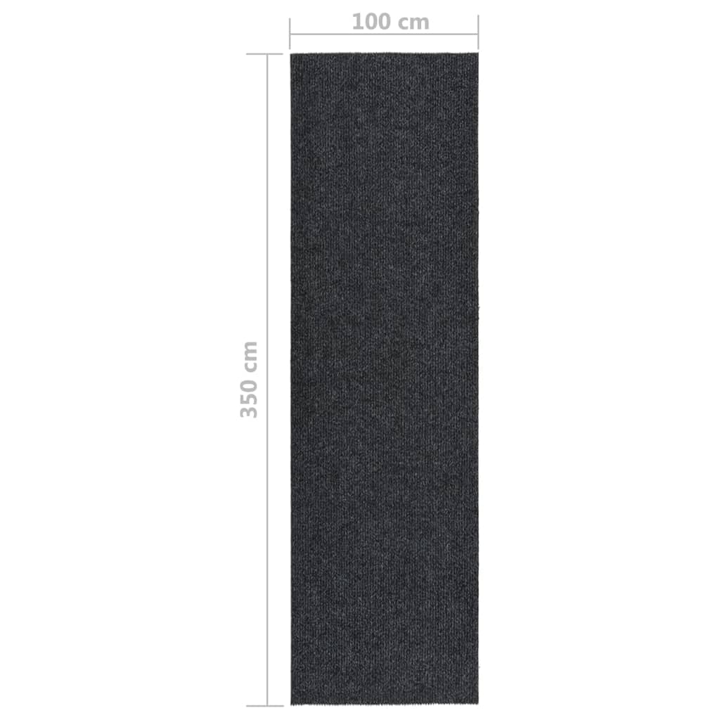 vidaXL Alfombra de pasillo atrapa suciedad 100x350 cm gris antracita