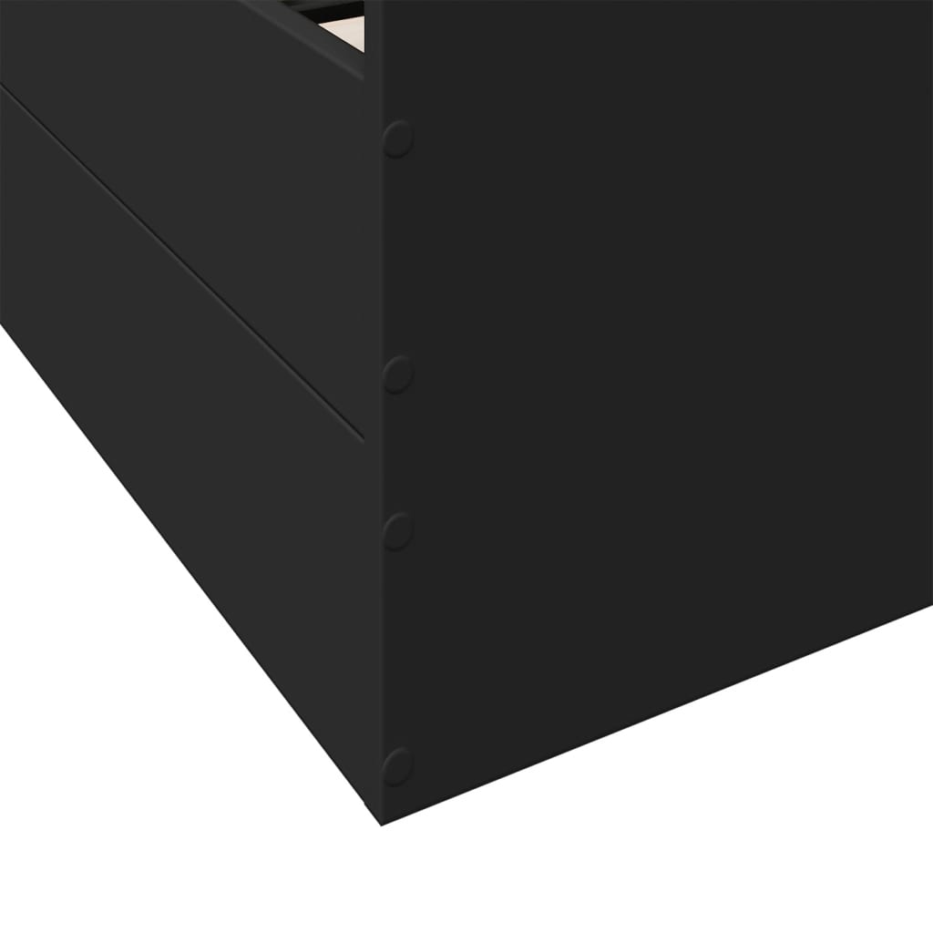 vidaXL Cama con cajones madera de ingeniería negro 100x200 cm