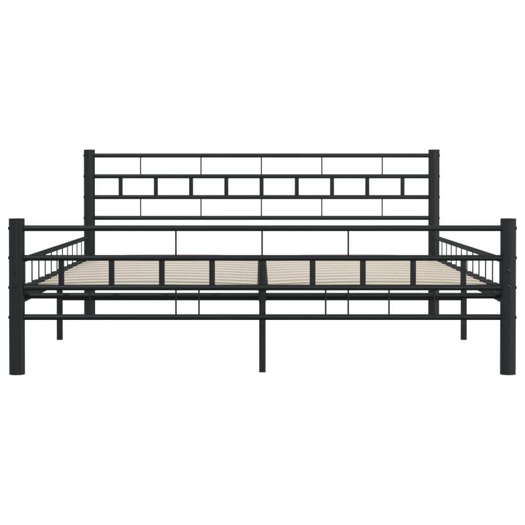 vidaXL Estructura de cama de acero negro 160x200 cm