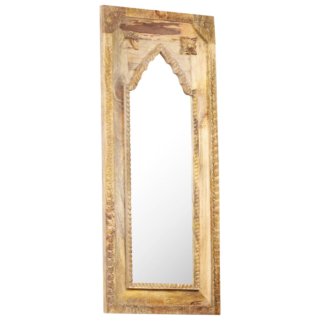vidaXL Espejo de madera maciza de mango 50x3x110 cm
