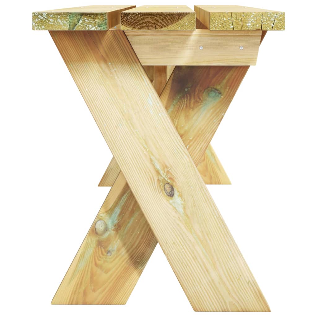 vidaXL Banco de jardín de madera de pino impregnada 110 cm