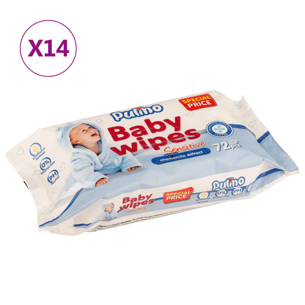 vidaXL Toallitas para bebés 14 paquetes 1008 toallitas