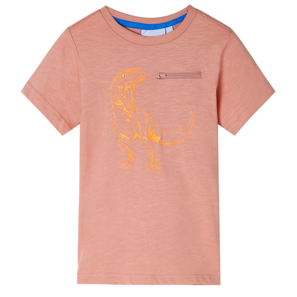 Camiseta infantil de manga corta naranja claro 116