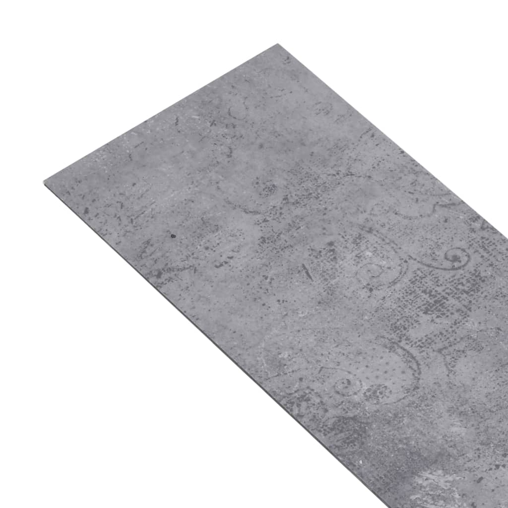 vidaXL Lamas para suelo de PVC autoadhesivas gris cemento 4,46 m² 3 mm