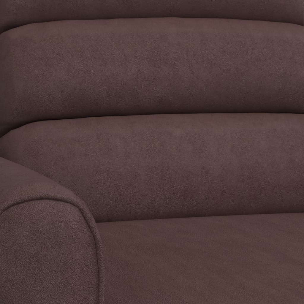 vidaXL Sillón reclinable de masaje elevable cuero sintético marrón